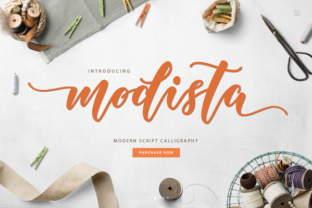 Modista: A Modern Script Font for Editorial Design